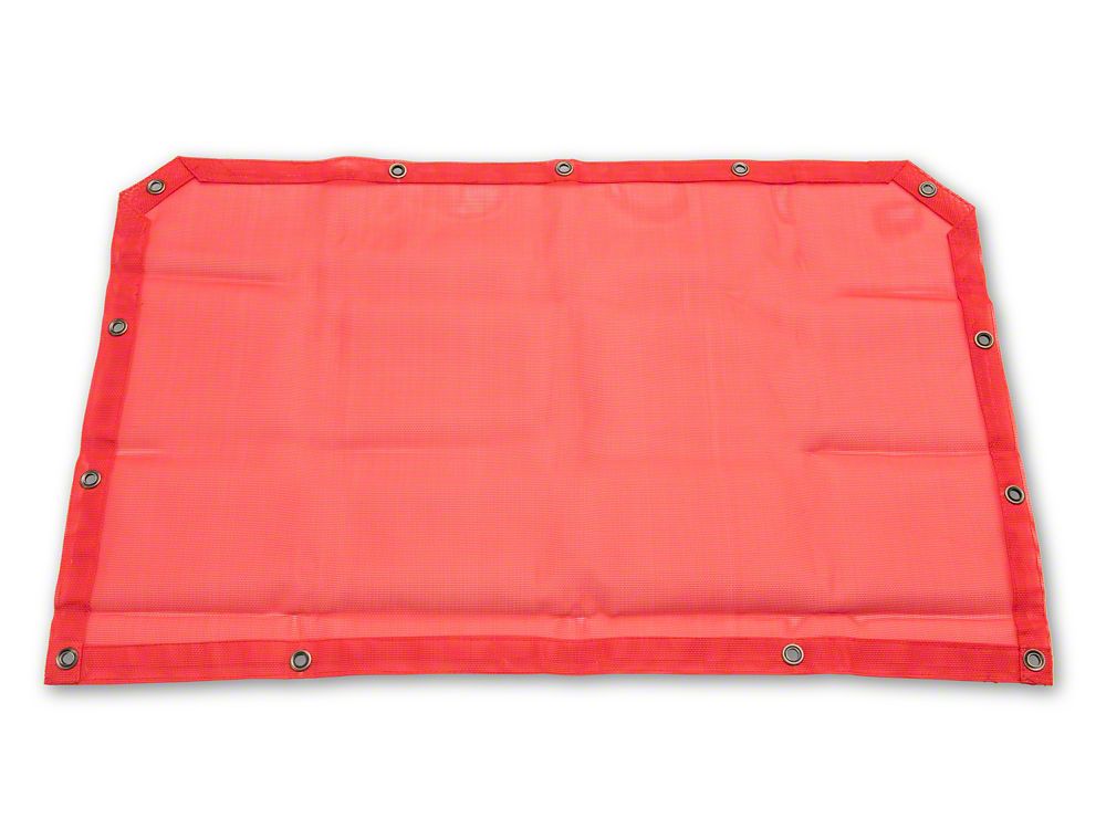 RedRock Mesh Sun Shade; Front; Red (18-23 Jeep Wrangler JL)