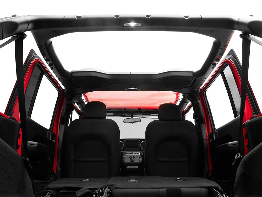 RedRock Mesh Sun Shade; Front; Red (18-23 Jeep Wrangler JL)