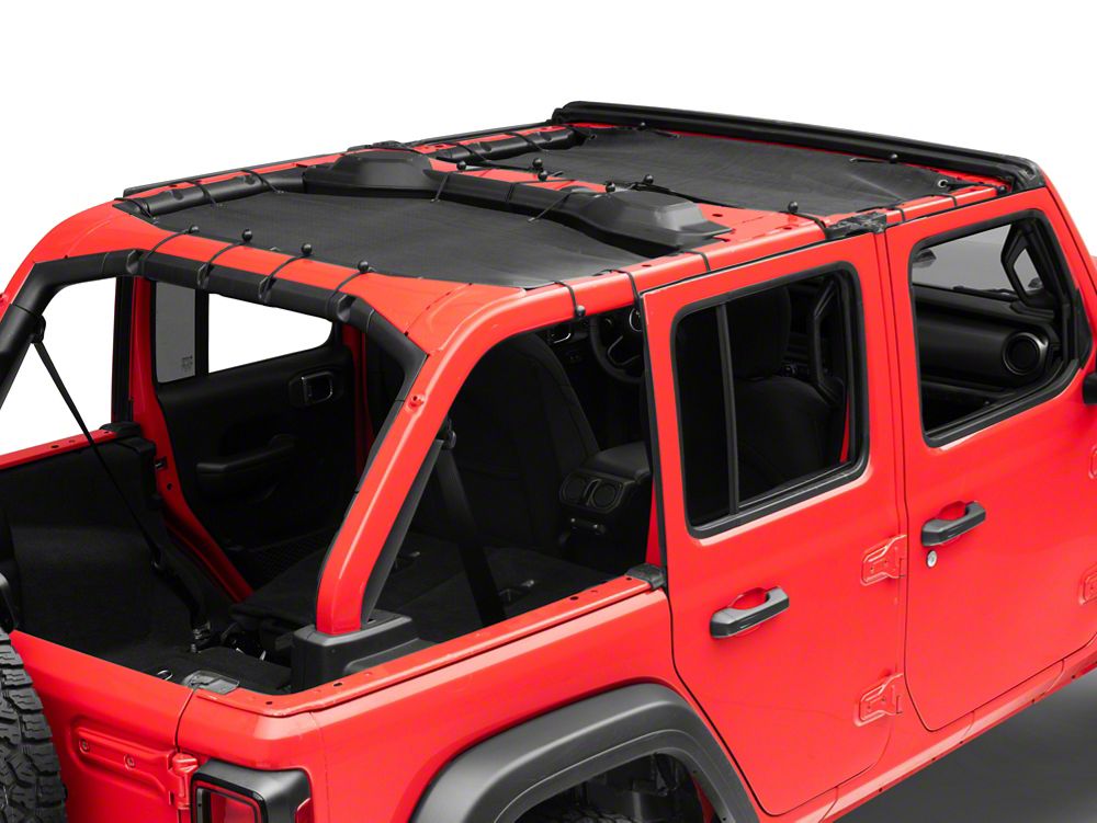 RedRock Mesh Sun Shade; Front and Rear; Black (18-23 Jeep