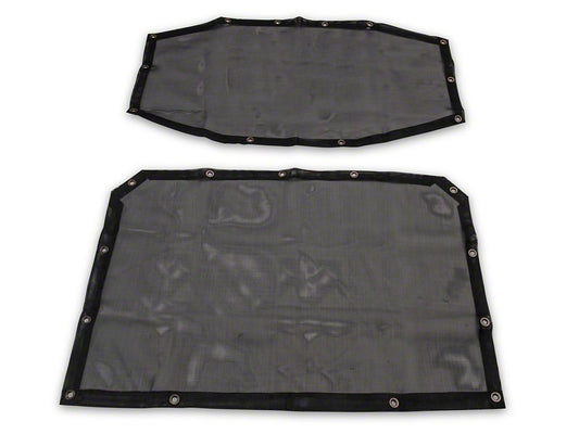 RedRock Mesh Sun Shade; Front and Rear; Black (18-23 Jeep Wrangler JL 4-Door)