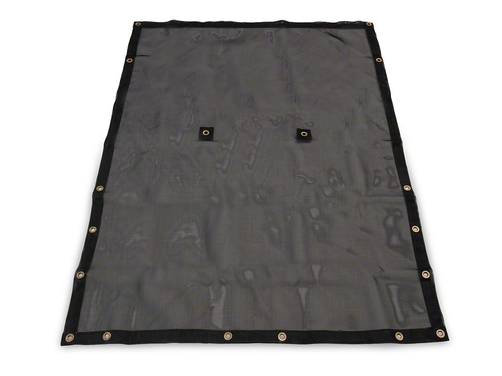 RedRock Full Length Mesh Sun Shade; Black (18-23 Jeep Wrangler JL)