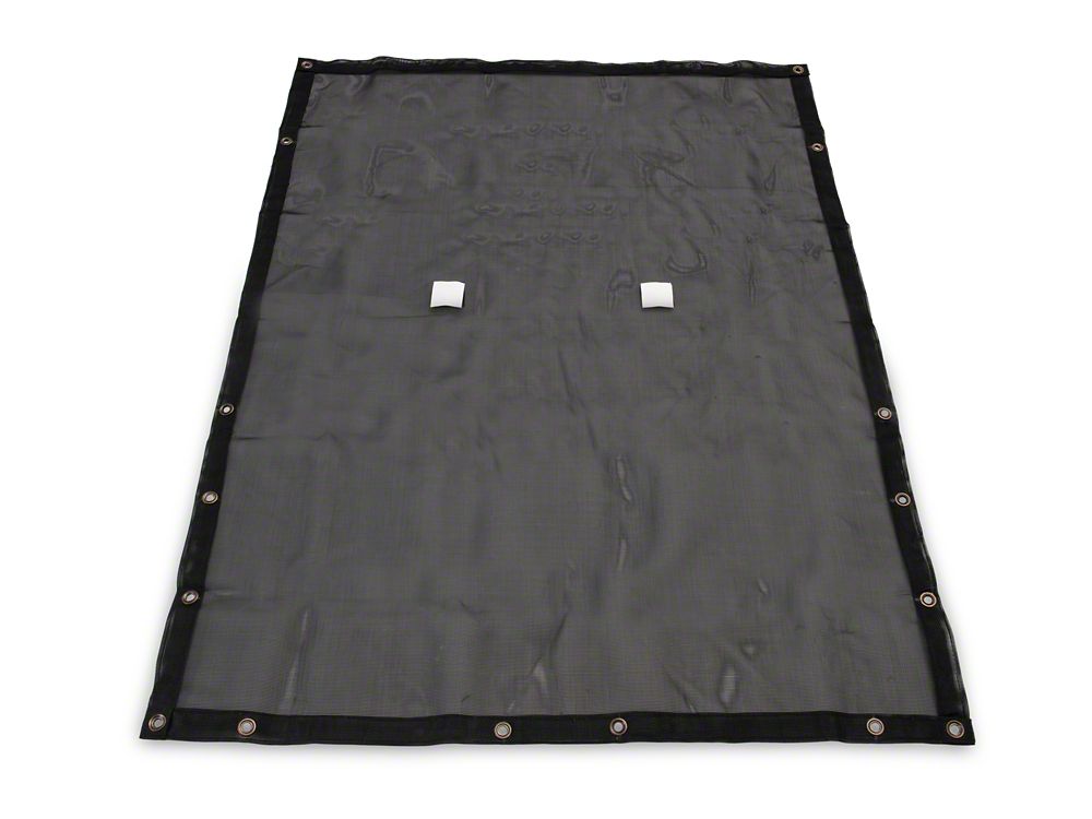 RedRock Full Length Mesh Sun Shade; Black (18-23 Jeep Wrangler JL)