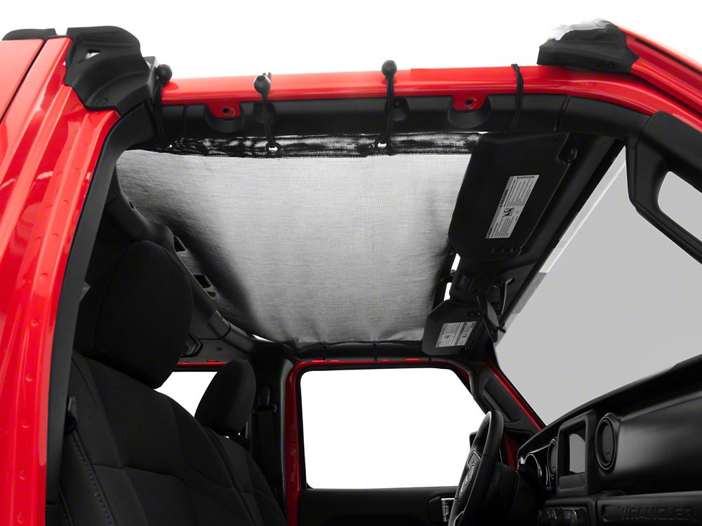 RedRock Full Length Mesh Sun Shade; Black (18-23 Jeep Wrangler JL)