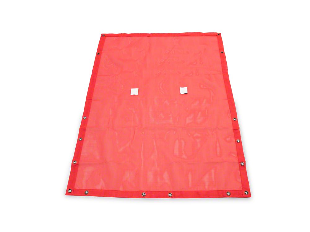RedRock Full Length Mesh Sun Shade; Red (18-25 Jeep Wrangler JL)