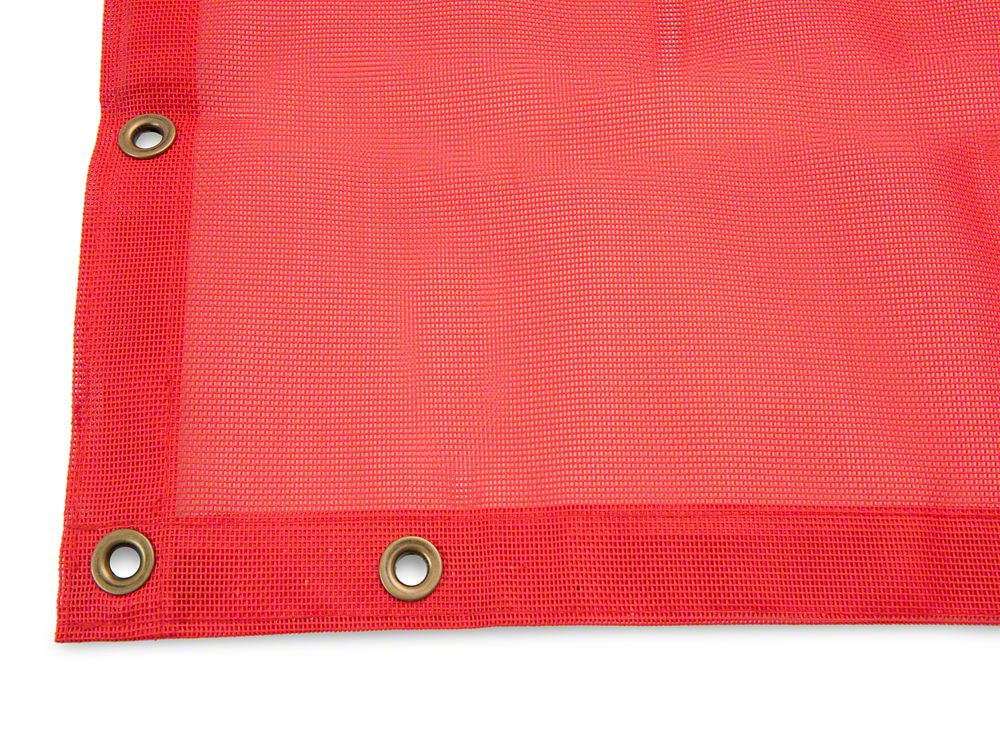 RedRock Full Length Mesh Sun Shade; Red (18-25 Jeep Wrangler JL)