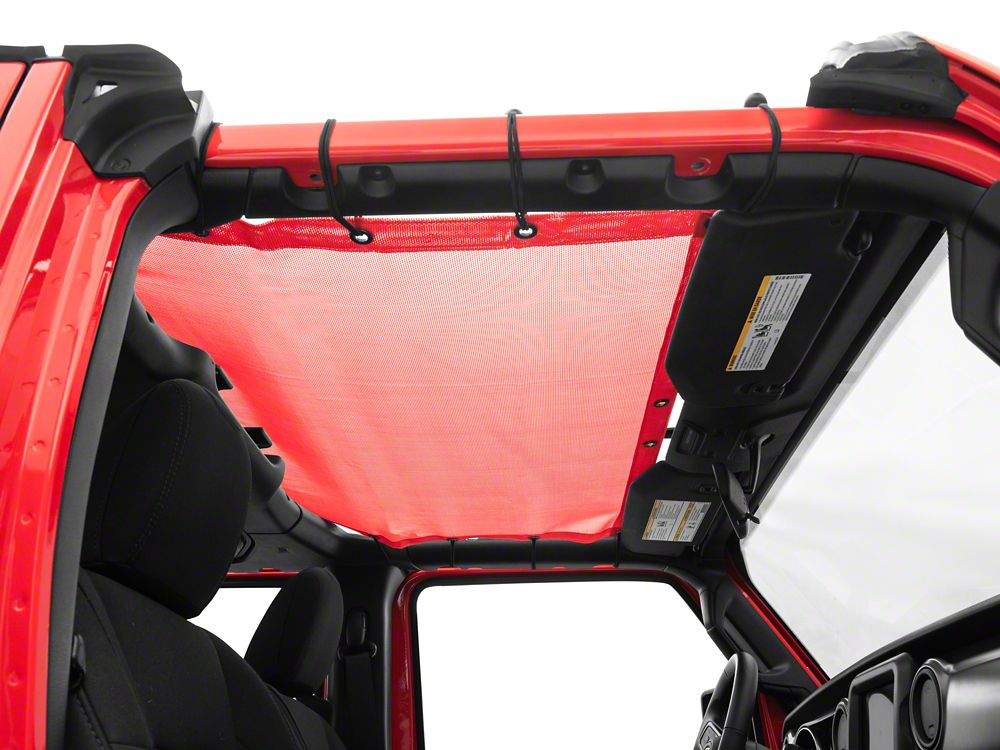 RedRock Full Length Mesh Sun Shade; Red (18-25 Jeep Wrangler JL)