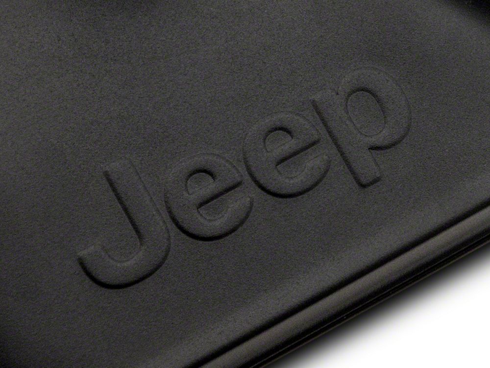Jeep Licensed by RedRock Rectangular Adventure Mirrors with Embossed Jeep Logo; Textured Black (76-25 Jeep CJ7, Wrangler YJ, TJ, JK & JL)
