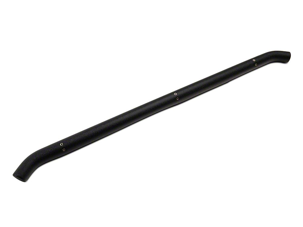 Jeep Licensed by RedRock 3-Inch Round Curved Side Step Bars with Jeep Logo; Textured Black (07-18 Jeep Wrangler JK 4-Door)