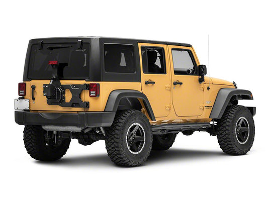 Jeep Licensed by RedRock HD Tire Carrier with Mount and Jeep Logo (07-18 Jeep Wrangler JK)