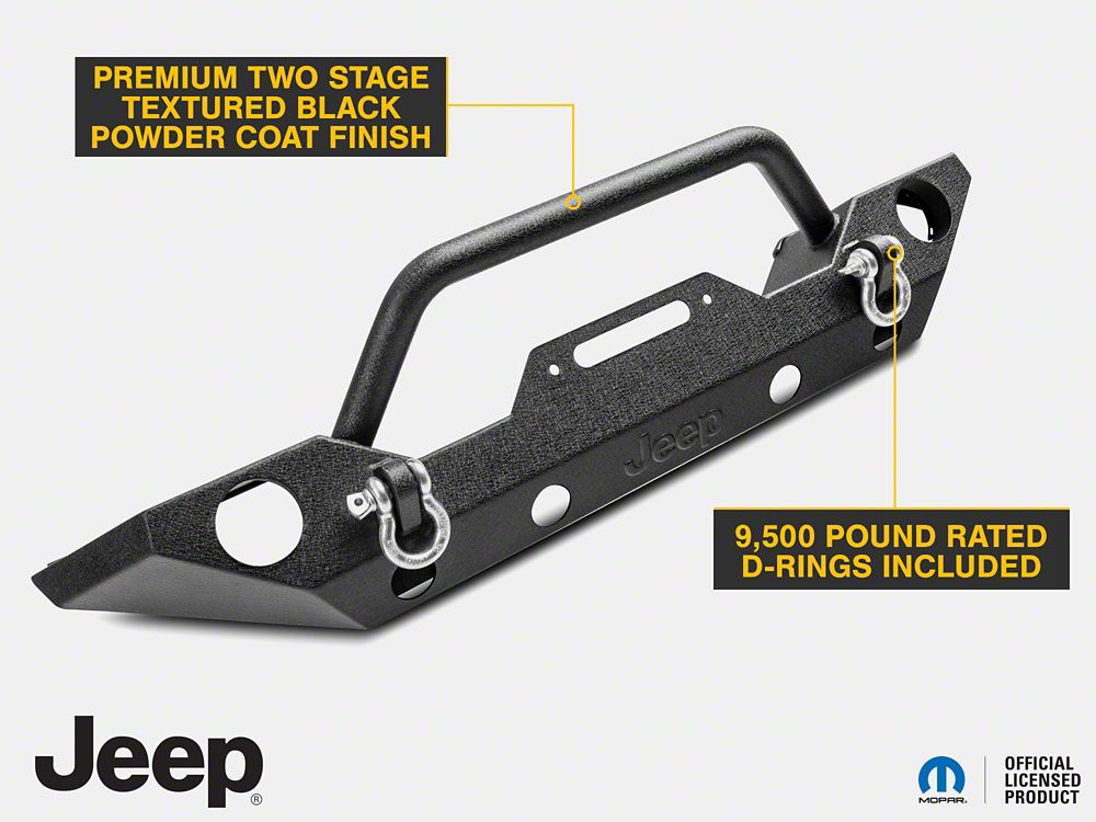 Jeep Licensed by RedRock Trail Force HD Front Bumper with Jeep Logo (07-18 Jeep Wrangler JK)