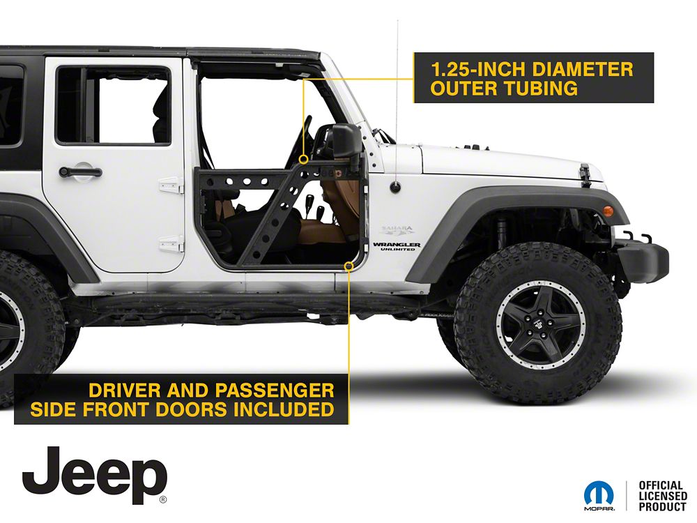 Jeep Licensed by RedRock HD Front Adventure Doors with Jeep Logo (07-18 Jeep Wrangler JK)