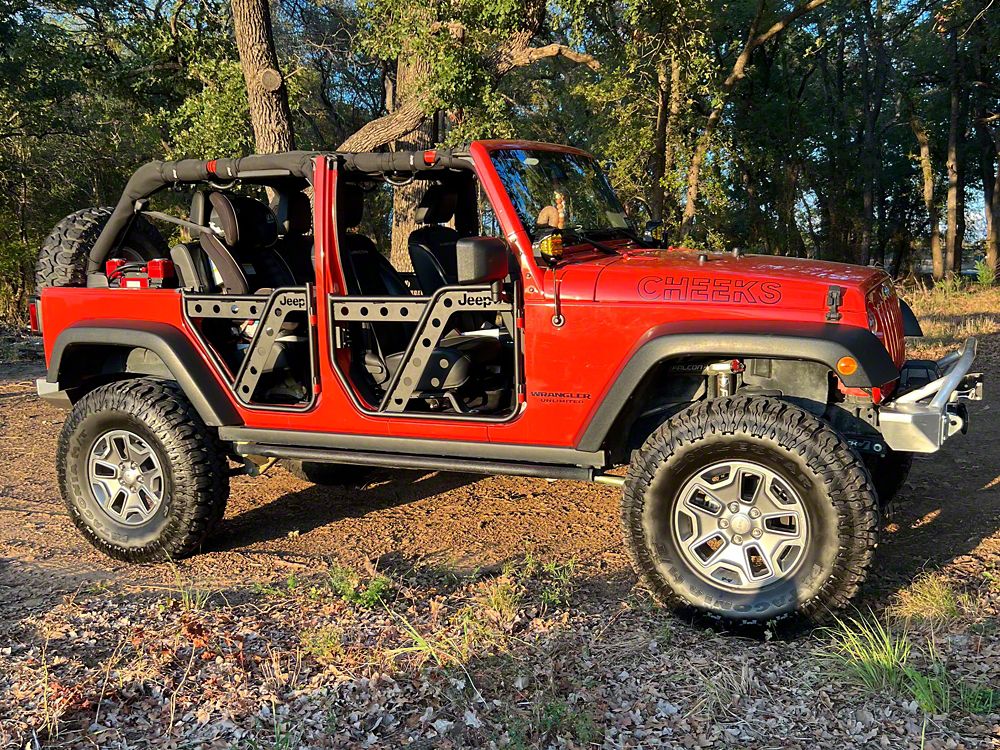 Jeep Licensed by RedRock HD Front Adventure Doors with Jeep Logo (07-18 Jeep Wrangler JK)
