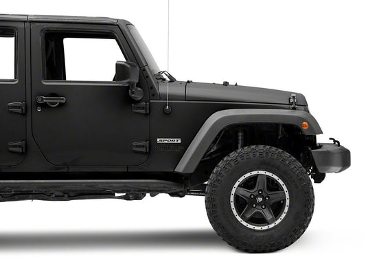 Jeep Licensed by RedRock Sport Side Logo; Silver (87-18 Jeep Wrangler YJ, TJ & JK)