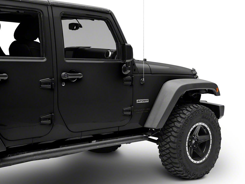 Jeep Licensed by RedRock Sport Side Logo; Silver (87-18 Jeep Wrangler YJ, TJ & JK)