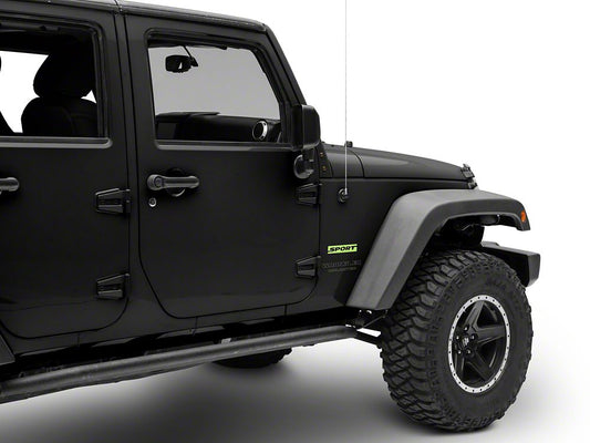 Jeep Licensed by RedRock Sport Side Logo; Lime Green (87-18 Jeep Wrangler YJ, TJ & JK)