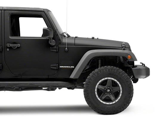 Jeep Licensed by RedRock Wrangler Side Logo; White (87-18 Jeep Wrangler YJ, TJ & JK)