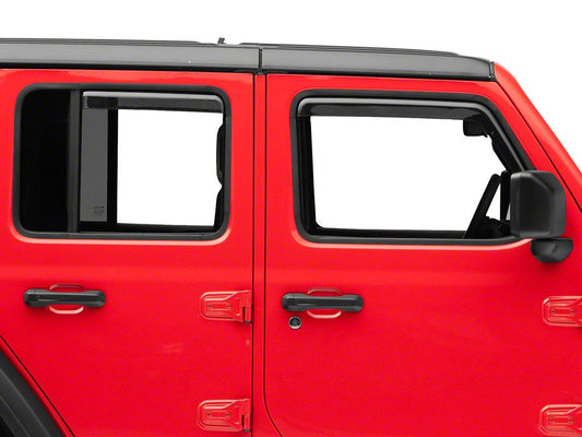 RedRock In-Channel Window Deflectors (18-25 Jeep Wrangler JL 4-Door)