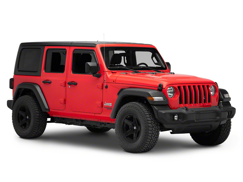RedRock In-Channel Window Deflectors (18-25 Jeep Wrangler JL 4-Door)