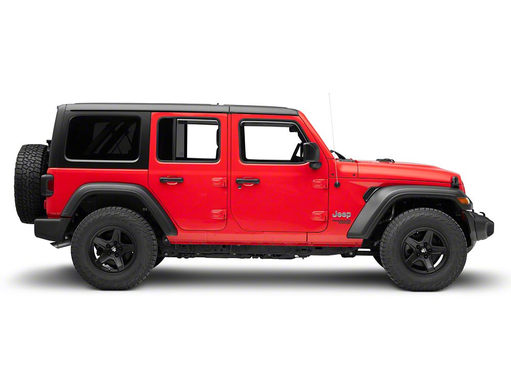 RedRock In-Channel Window Deflectors (18-25 Jeep Wrangler JL 4-Door)