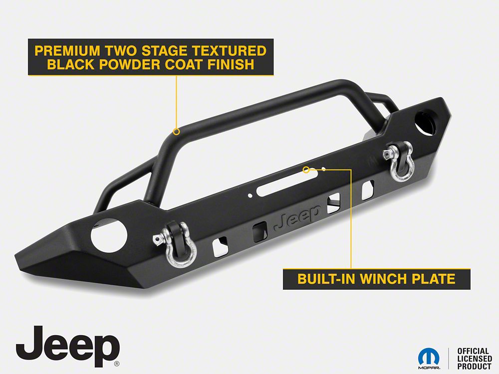 Jeep Licensed by RedRock Adventure HD Front Bumper with Jeep Logo (07-18 Jeep Wrangler JK)