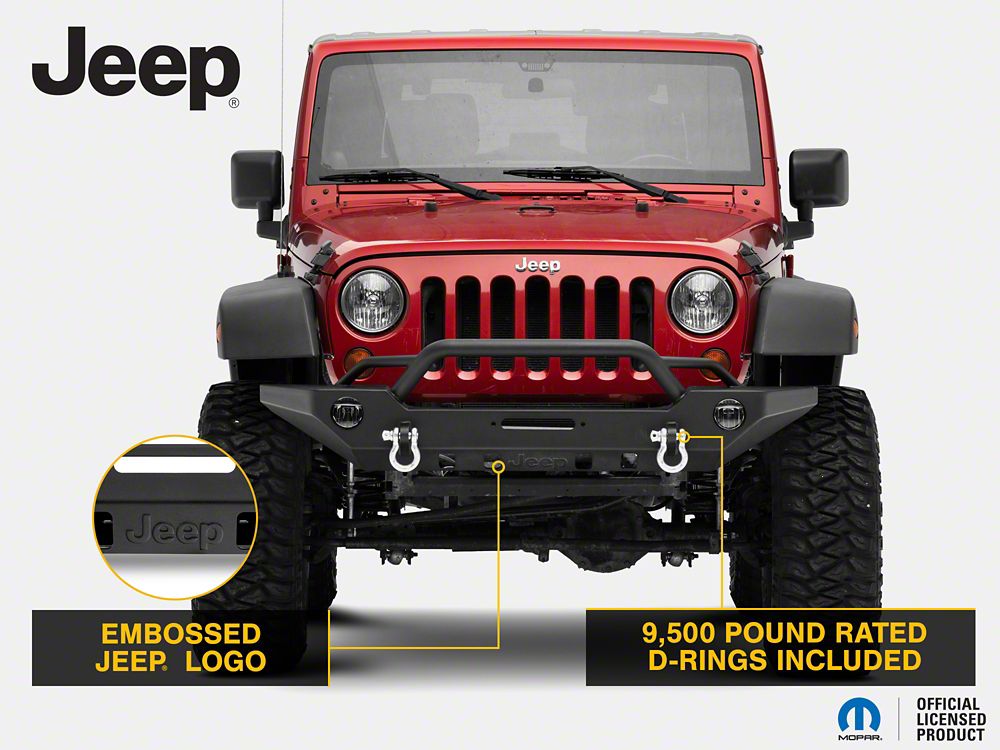 Jeep Licensed by RedRock Adventure HD Front Bumper with Jeep Logo (07-18 Jeep Wrangler JK)