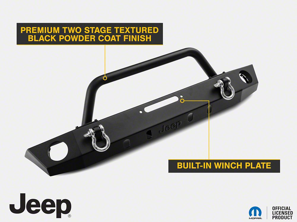 Jeep Licensed by RedRock Trekker Front Bumper with Jeep Logo (07-18 Jeep Wrangler JK)