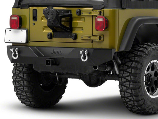 Jeep Licensed by RedRock Trail Force HD Rear Bumper with Jeep Logo (87-06 Jeep Wrangler YJ & TJ)