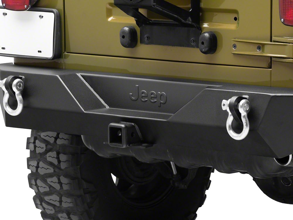 Jeep Licensed by RedRock Trail Force HD Rear Bumper with Jeep Logo (87-06 Jeep Wrangler YJ & TJ)