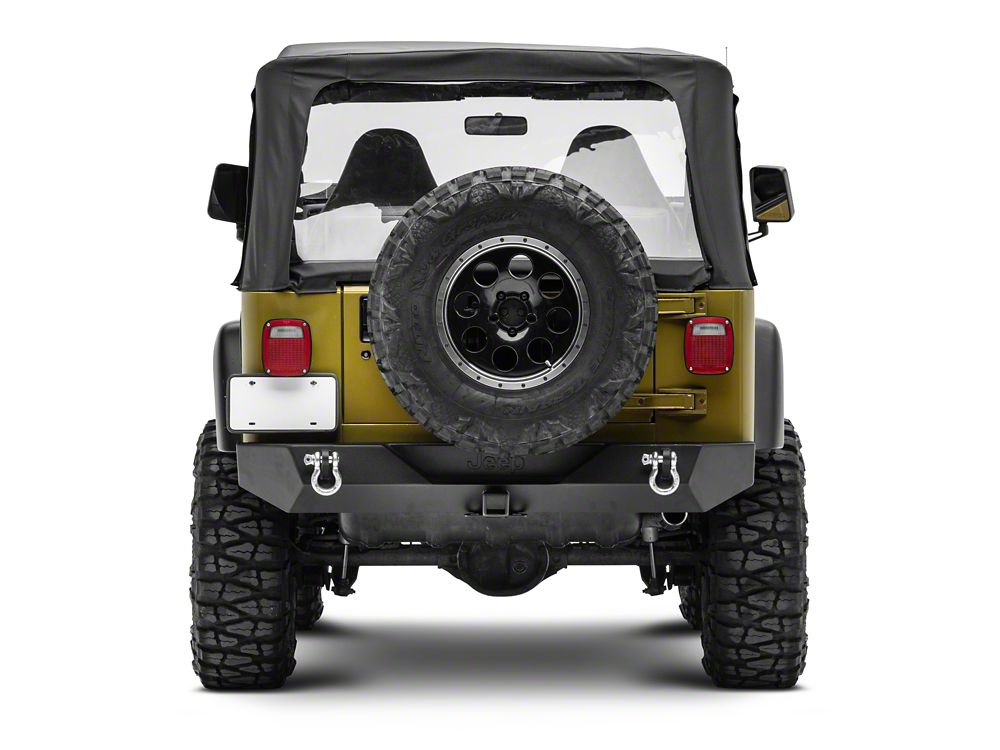 Jeep Licensed by RedRock Trail Force HD Rear Bumper with Jeep Logo (87-06 Jeep Wrangler YJ & TJ)