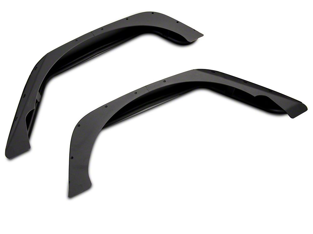 Jeep Licensed by RedRock Tubular Fender Flares with Jeep Logo; Rear (07-18 Jeep Wrangler JK)