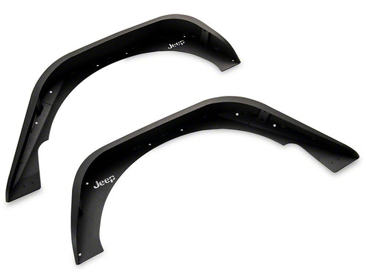 Jeep Licensed by RedRock Slim Fender Flares with Jeep Logo; Rear (07-18 Jeep Wrangler JK)