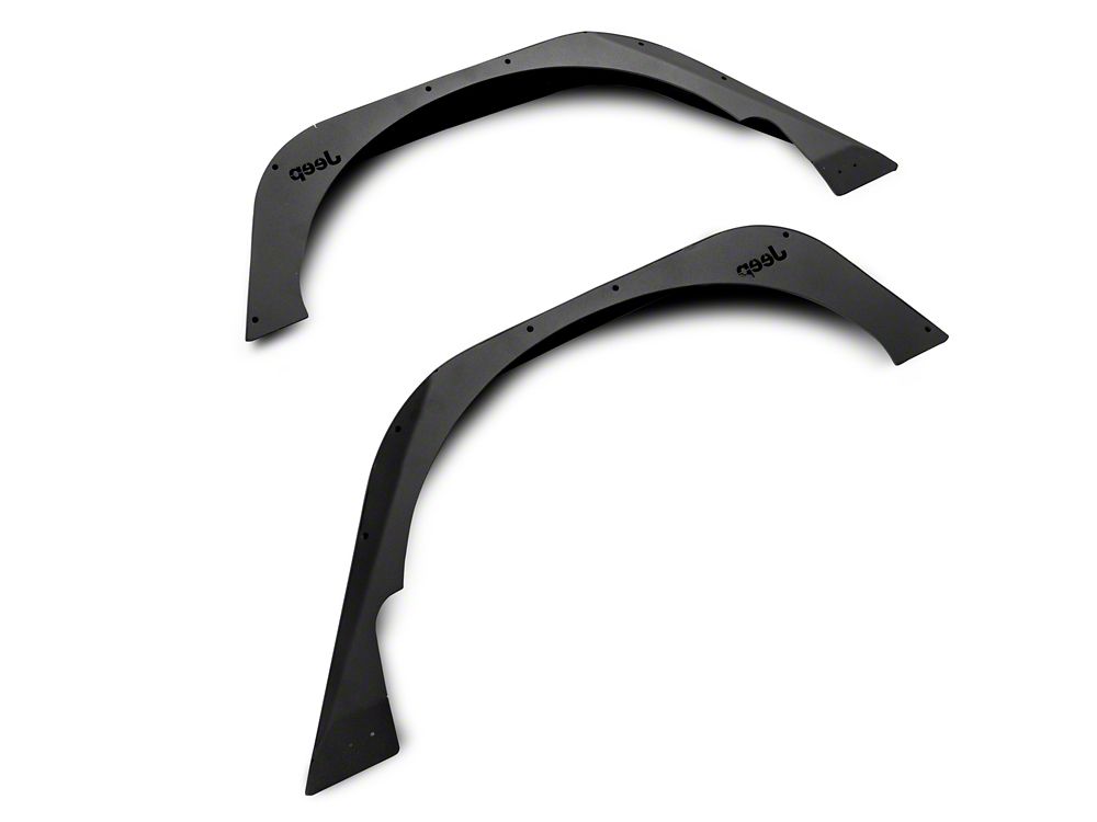 Jeep Licensed by RedRock Slim Fender Flares with Jeep Logo; Rear (07-18 Jeep Wrangler JK)