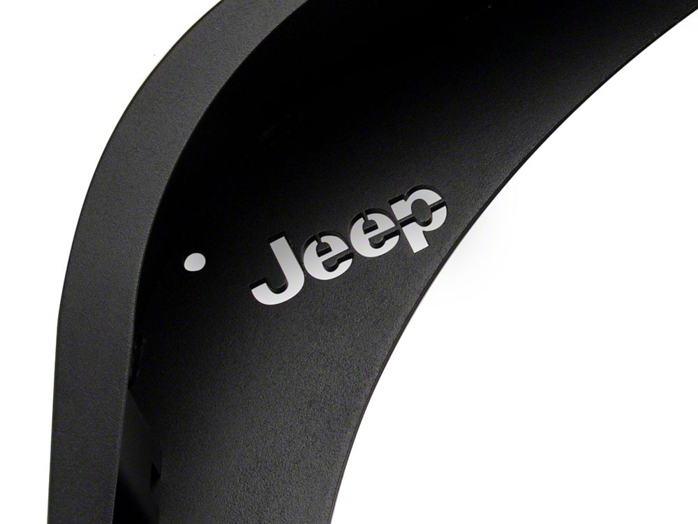 Jeep Licensed by RedRock Slim Fender Flares with Jeep Logo; Rear (07-18 Jeep Wrangler JK)
