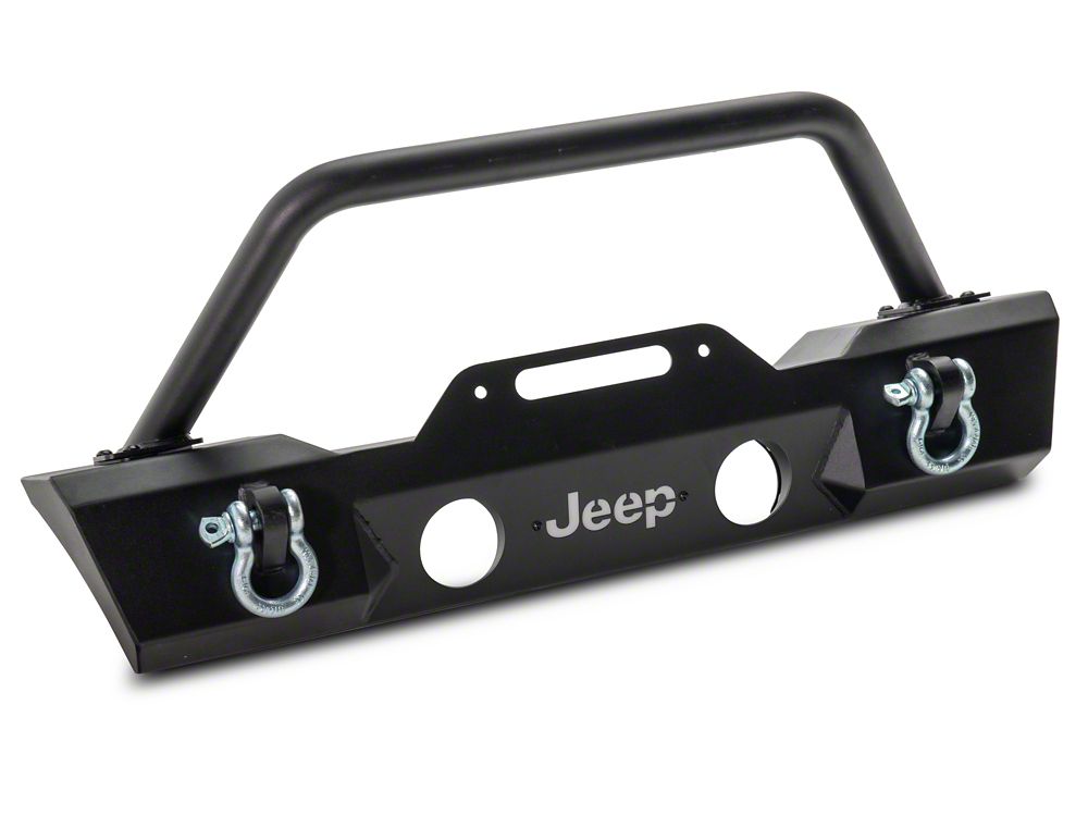 Jeep Licensed by RedRock HD Stubby Front Bumper with LED Jeep Logo Backlight (07-18 Jeep Wrangler JK)