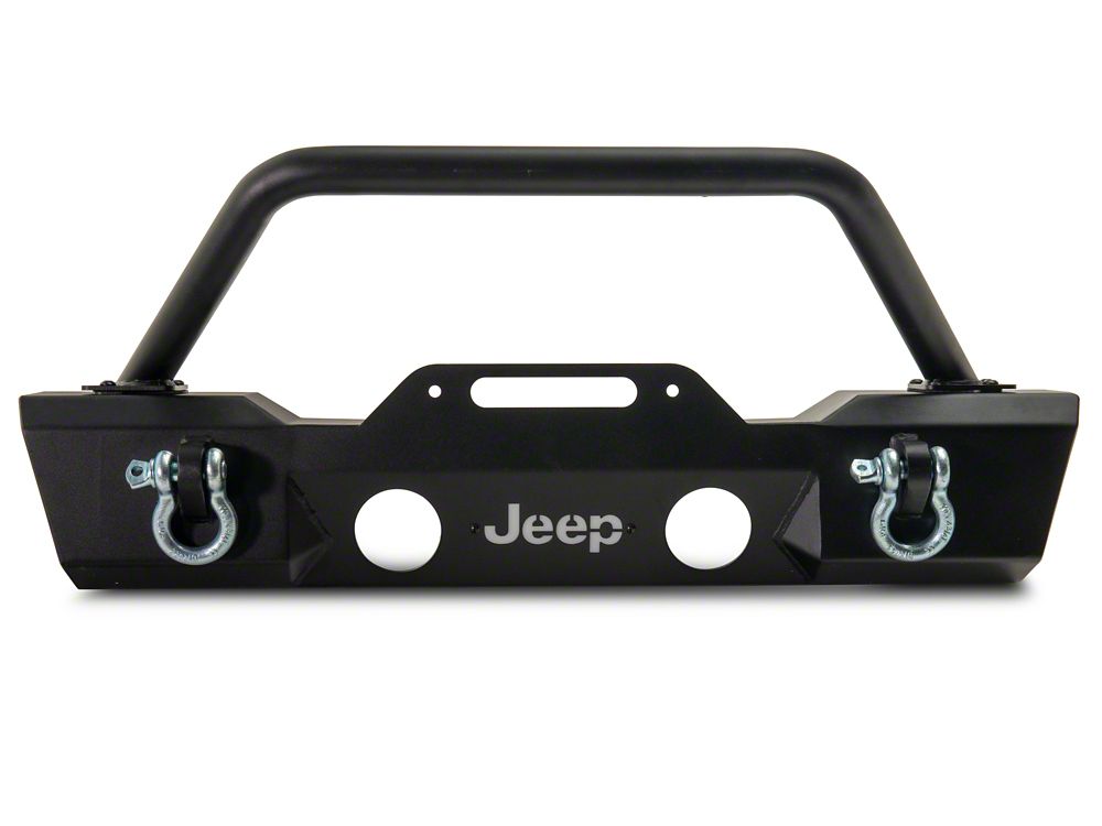Jeep Licensed by RedRock HD Stubby Front Bumper with LED Jeep Logo Backlight (07-18 Jeep Wrangler JK)