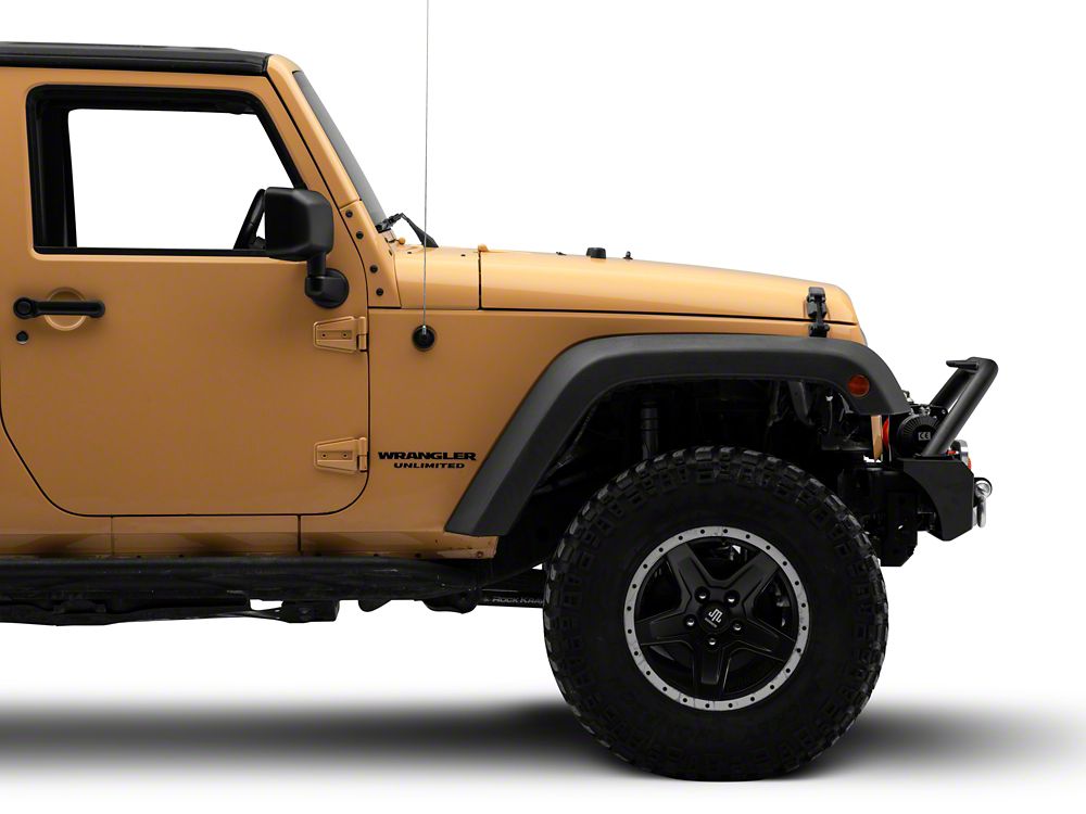 Jeep Licensed by RedRock HD Stubby Front Bumper with LED Jeep Logo Backlight (07-18 Jeep Wrangler JK)