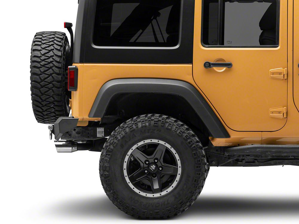 Jeep Licensed by RedRock HD Rear Bumper with LED Jeep Logo Backlight (07-18 Jeep Wrangler JK)