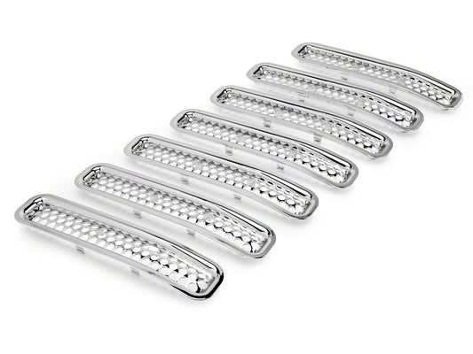 RedRock Grille Inserts; Chrome (97-06 Jeep Wrangler TJ)