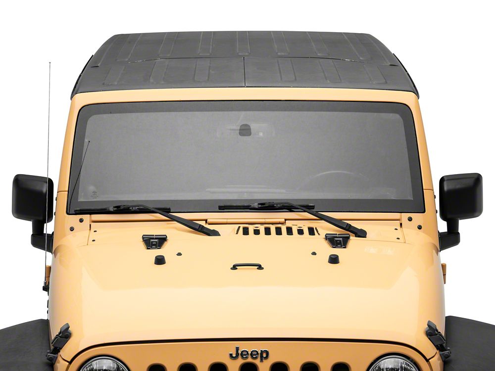 RedRock Hood Hinge Cover; Black (07-18 Jeep Wrangler JK)