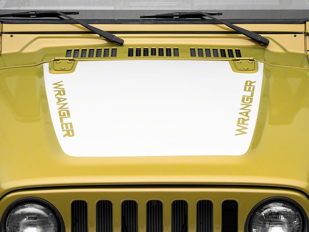 Jeep Licensed by RedRock Wrangler Hood Decal; Silver (97-06 Jeep Wrangler TJ)