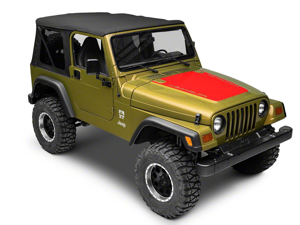 Jeep Licensed by RedRock Wrangler Hood Decal; Red (97-06 Jeep Wrangler TJ)