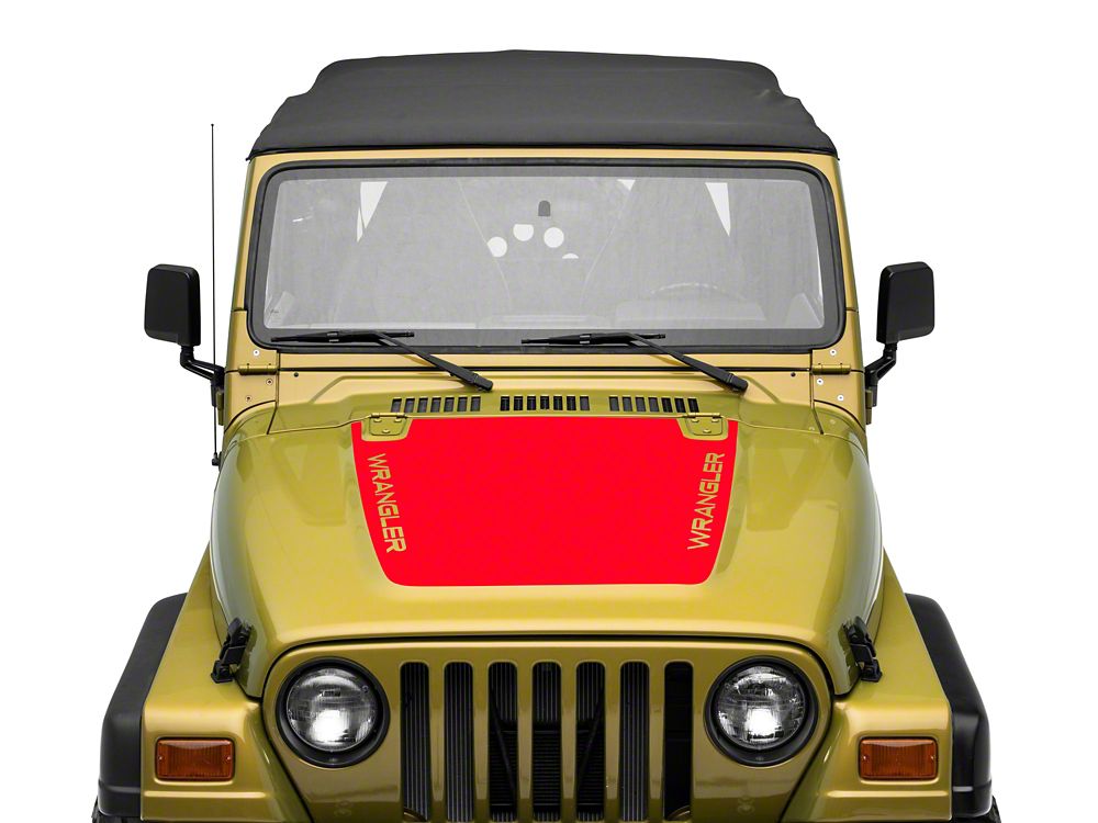 Jeep Licensed by RedRock Wrangler Hood Decal; Red (97-06 Jeep Wrangler TJ)