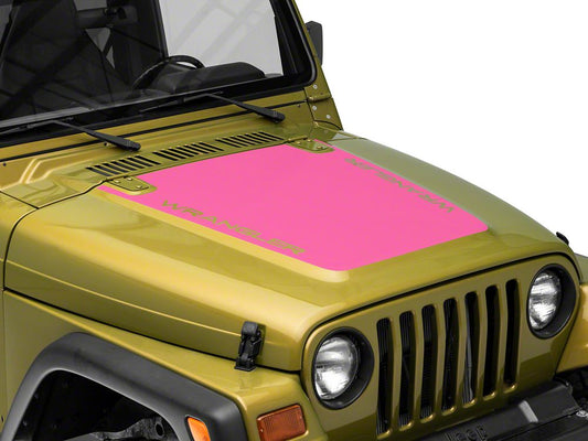 Jeep Licensed by RedRock Wrangler Hood Decal; Pink (97-06 Jeep Wrangler TJ)