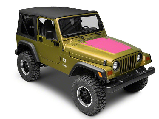 Jeep Licensed by RedRock Wrangler Hood Decal; Pink (97-06 Jeep Wrangler TJ)