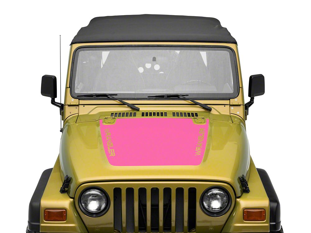 Jeep Licensed by RedRock Wrangler Hood Decal; Pink (97-06 Jeep Wrangler TJ)