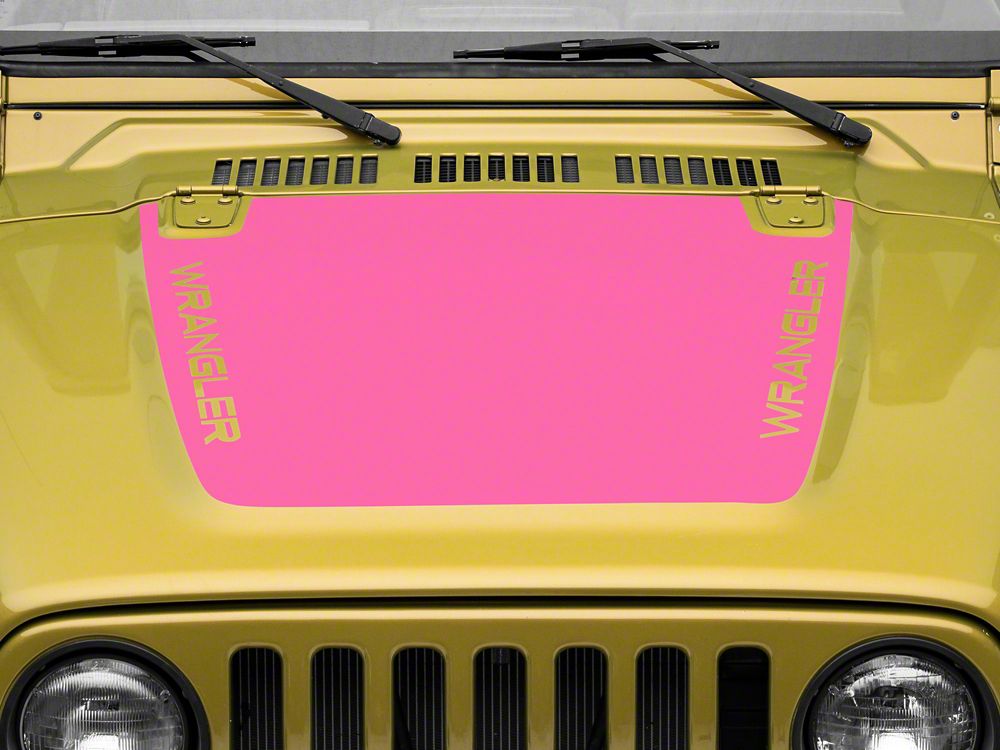 Jeep Licensed by RedRock Wrangler Hood Decal; Pink (97-06 Jeep Wrangler TJ)