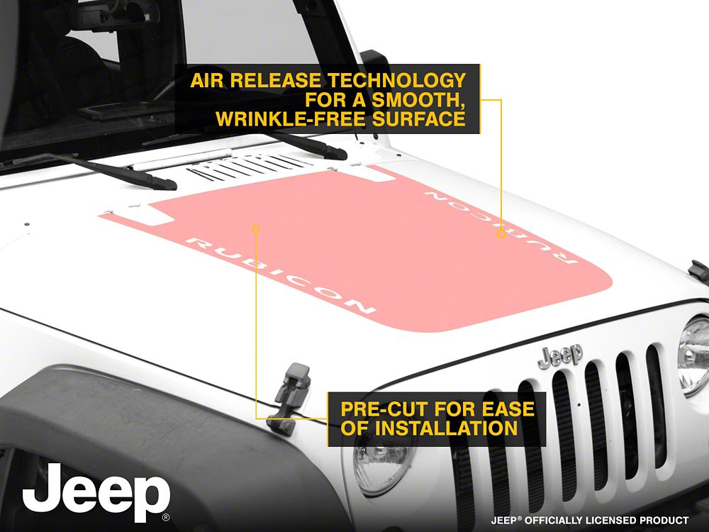 Jeep Licensed by RedRock Rubicon Hood Decal; Pink (07-18 Jeep Wrangler JK)