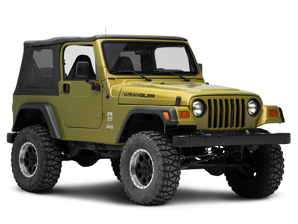 Jeep Licensed by RedRock Wrangler Hood Logo; Black (97-06 Jeep Wrangler TJ)
