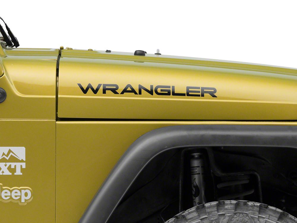 Jeep Licensed by RedRock Wrangler Hood Logo; Black (97-06 Jeep Wrangler TJ)
