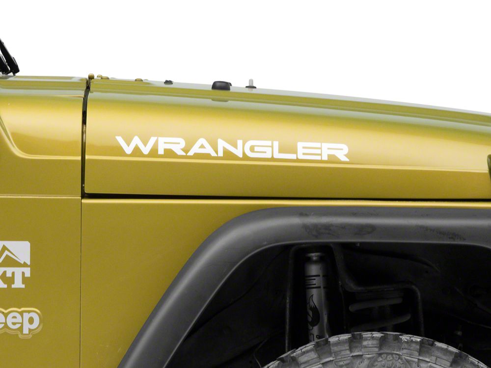 Jeep Licensed by RedRock Wrangler Hood Logo; Silver (97-06 Jeep Wrangler TJ)